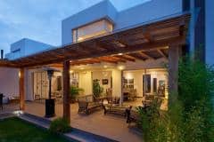 Interior design: Beautiful modern terrace lounge with pergola